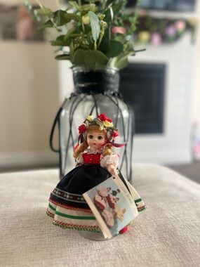 Madame Alexander Vintage Style Doll in Red, Black, White, Green
